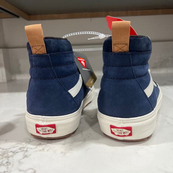 New VANS SK8 Hi Mte-1 High Top Platform Sneaker Navy Suede Lace Up Men's size 10 - Picture 4 of 6